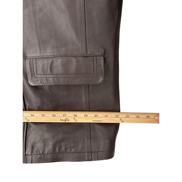 Leather Madness Brad Pitt Fight Club Button Front Leather Coat Mens Large Lined - Picture 7 of 11